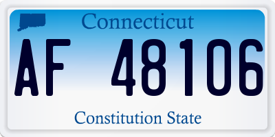 CT license plate AF48106