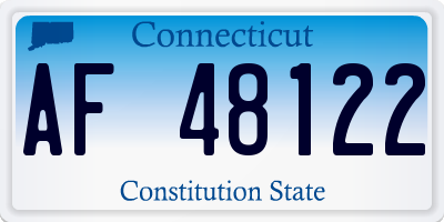 CT license plate AF48122