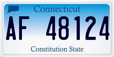 CT license plate AF48124