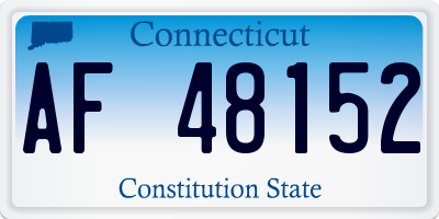 CT license plate AF48152