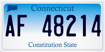 CT license plate AF48214