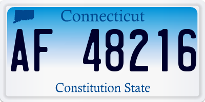 CT license plate AF48216