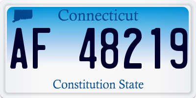 CT license plate AF48219