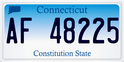 CT license plate AF48225
