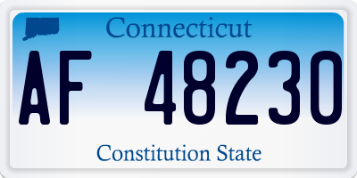 CT license plate AF48230