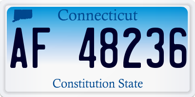 CT license plate AF48236