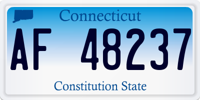 CT license plate AF48237