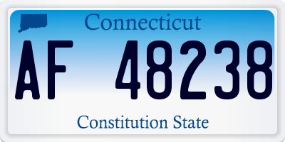 CT license plate AF48238