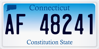 CT license plate AF48241