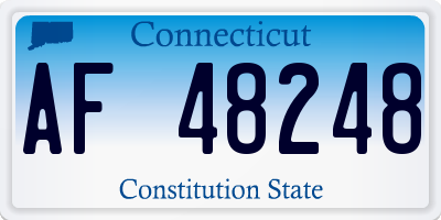 CT license plate AF48248