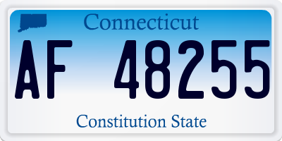CT license plate AF48255