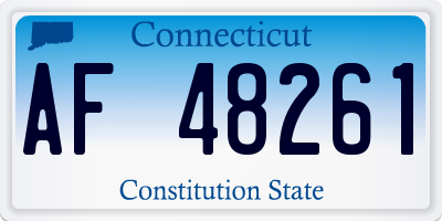 CT license plate AF48261