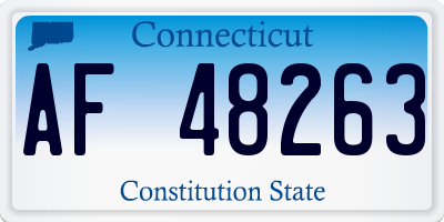 CT license plate AF48263