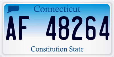 CT license plate AF48264