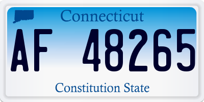 CT license plate AF48265