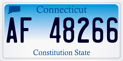 CT license plate AF48266