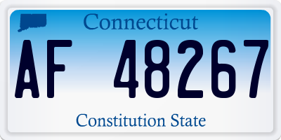CT license plate AF48267