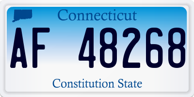 CT license plate AF48268