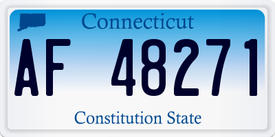 CT license plate AF48271