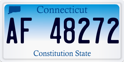 CT license plate AF48272
