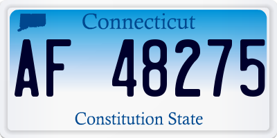 CT license plate AF48275