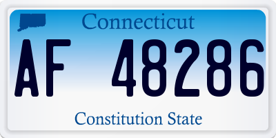 CT license plate AF48286