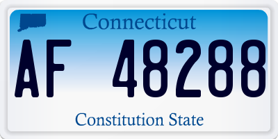 CT license plate AF48288