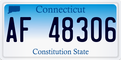 CT license plate AF48306