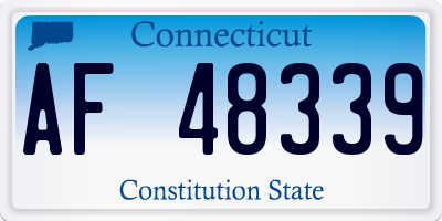CT license plate AF48339