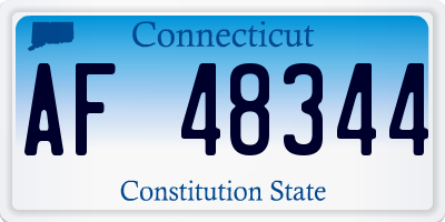 CT license plate AF48344