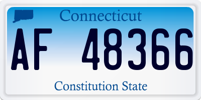CT license plate AF48366