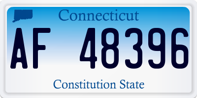 CT license plate AF48396