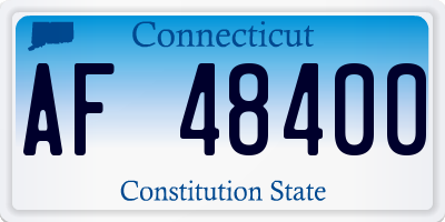 CT license plate AF48400