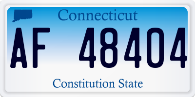 CT license plate AF48404