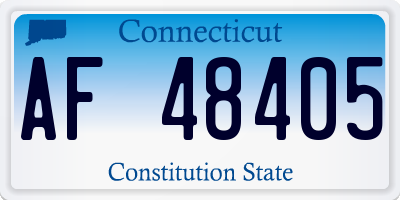 CT license plate AF48405