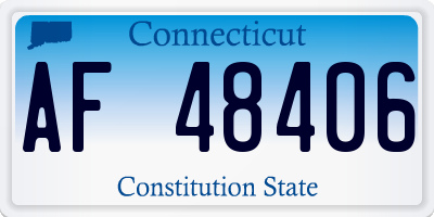 CT license plate AF48406