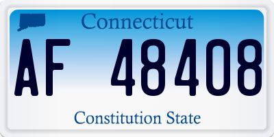 CT license plate AF48408
