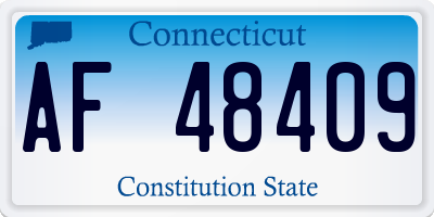 CT license plate AF48409