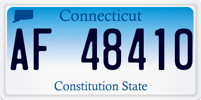 CT license plate AF48410