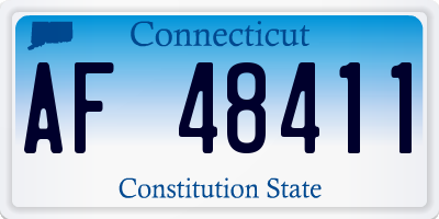 CT license plate AF48411