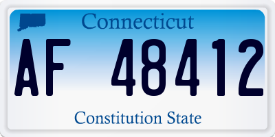 CT license plate AF48412