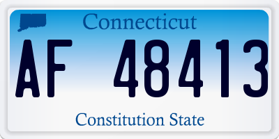 CT license plate AF48413