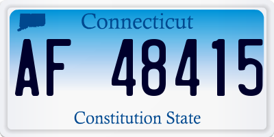 CT license plate AF48415