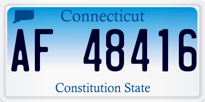 CT license plate AF48416