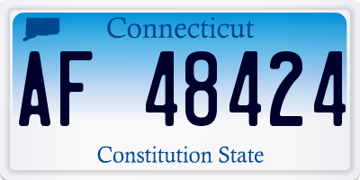 CT license plate AF48424