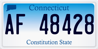 CT license plate AF48428