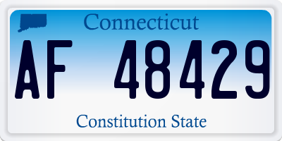 CT license plate AF48429