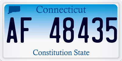 CT license plate AF48435
