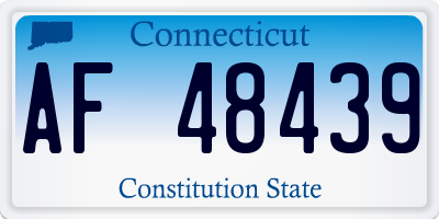 CT license plate AF48439