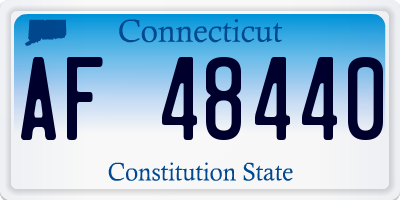 CT license plate AF48440